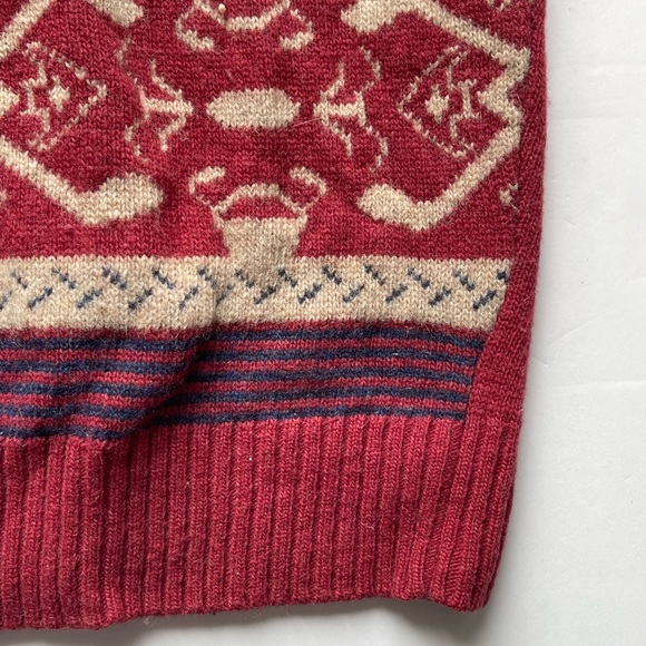 Vintage Fair Isle Textured Patterned Knit Sweater Part Two Mens Wear Grandpa XL - Picture 5 of 5